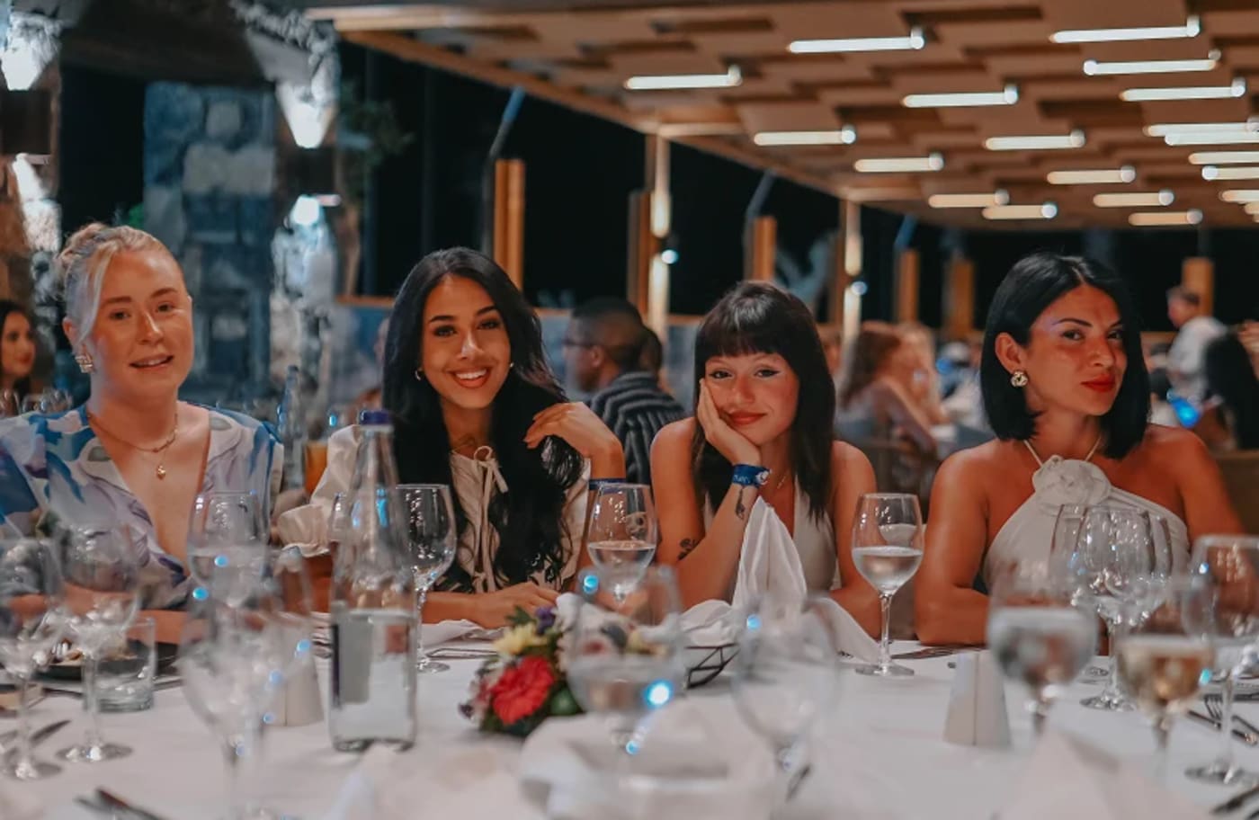 The blue-and-white farewell party