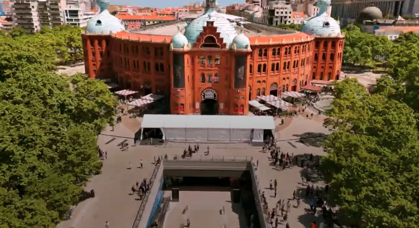 Campo Pequeno, Lisbon, from above