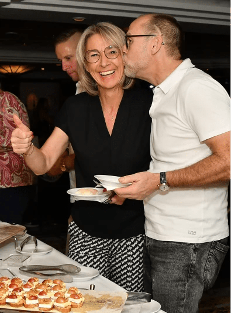 Guests at the cruise buffet